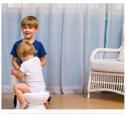 Λευκά παιδιά Διδασκαλία τουαλέτας Καθαριούλα παιδική κάθισμα εκπαίδευσης με πιστοποίηση EN71