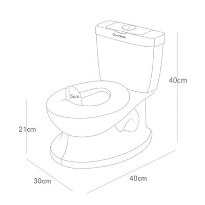 Εκτύπωση υποδείγματος λευκή πλαστική τουαλέτα μωρών με δοκιμή EN71