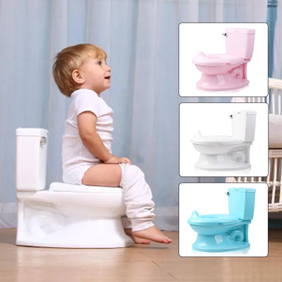 Παιδική τουαλέτα βουτιά με Flushing Sound λευκό μπλε ροζ στερεό σχεδιασμό